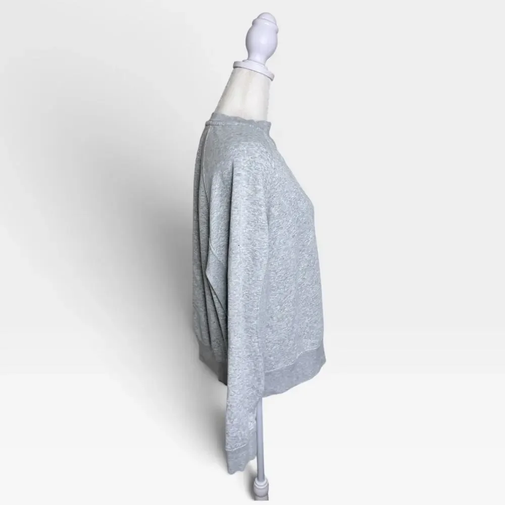 NIKE Women's Pullover Sweatshirt Ribbed Cuff & Neckline Gray Size Medium